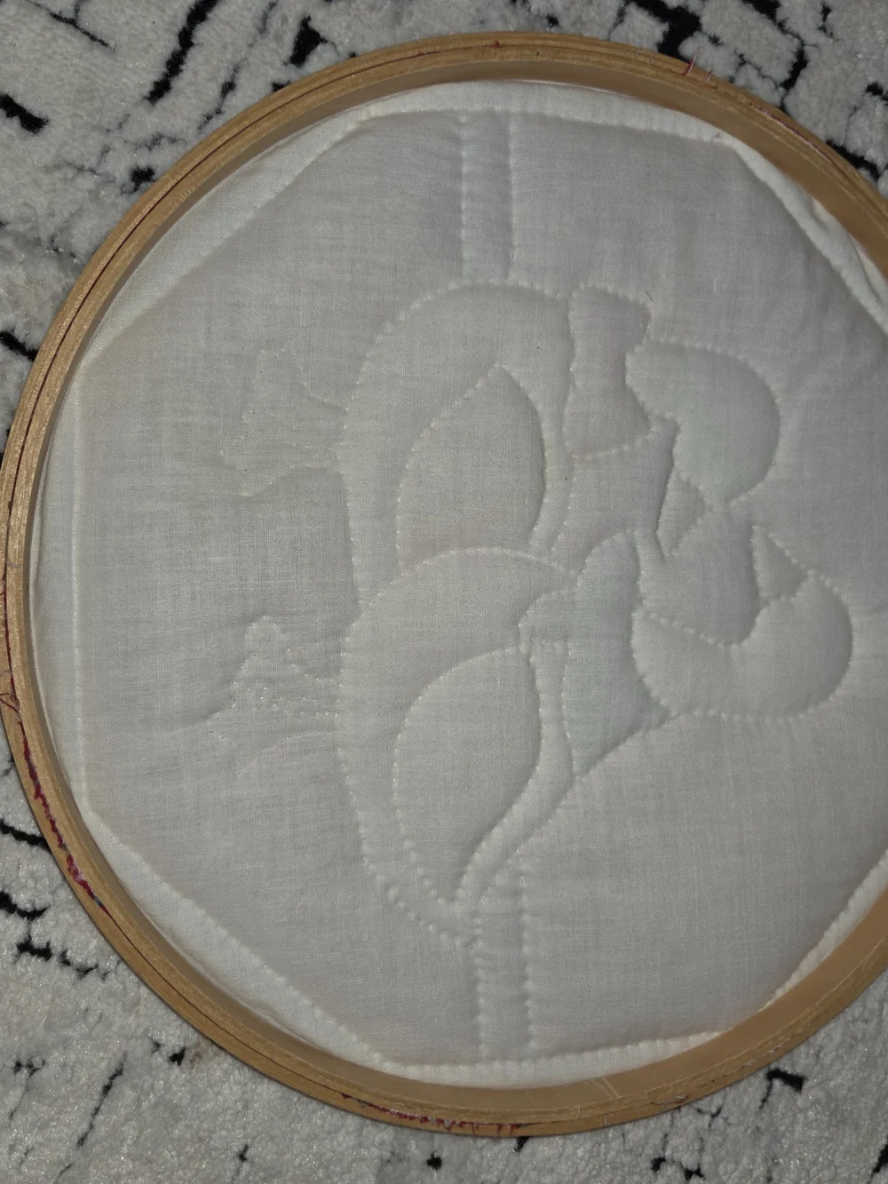 Handmade Red Duck Appliqué Wall Hoop - Decorative Home Wall Decor